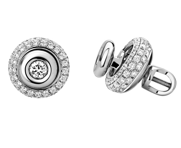 Серьги из Белого золота с бриллиантами